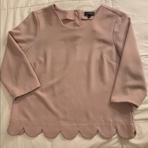Scalloped Blouse blush pink